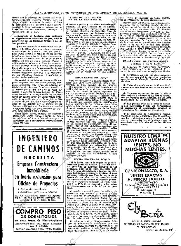 ABC MADRID 14-11-1973 página 32