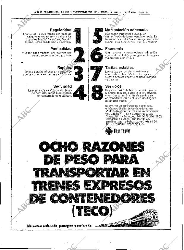 ABC MADRID 14-11-1973 página 64