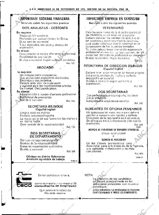 ABC MADRID 14-11-1973 página 86
