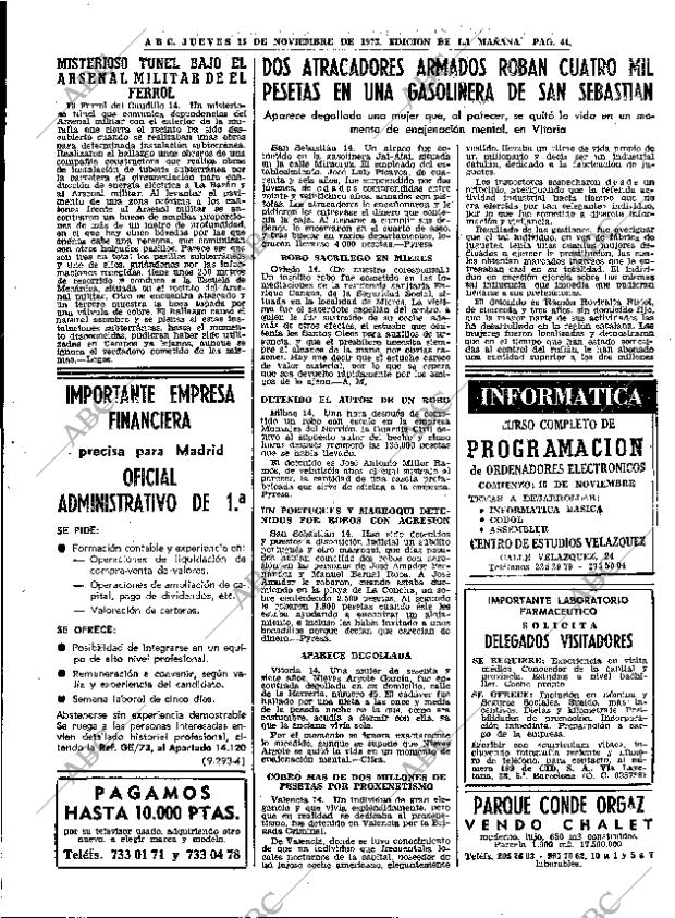 ABC MADRID 15-11-1973 página 41