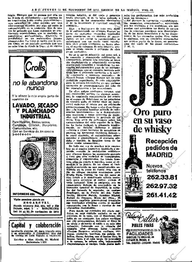 ABC MADRID 15-11-1973 página 62