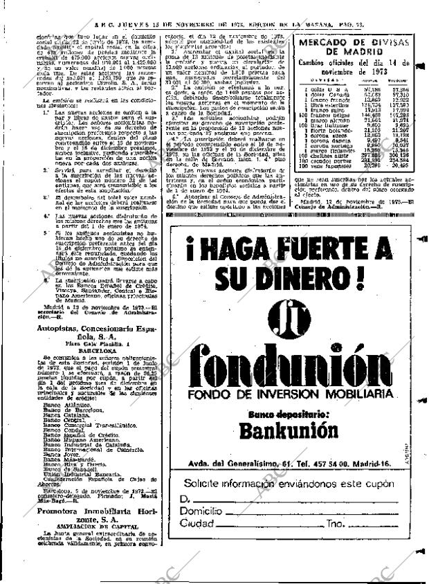 ABC MADRID 15-11-1973 página 73