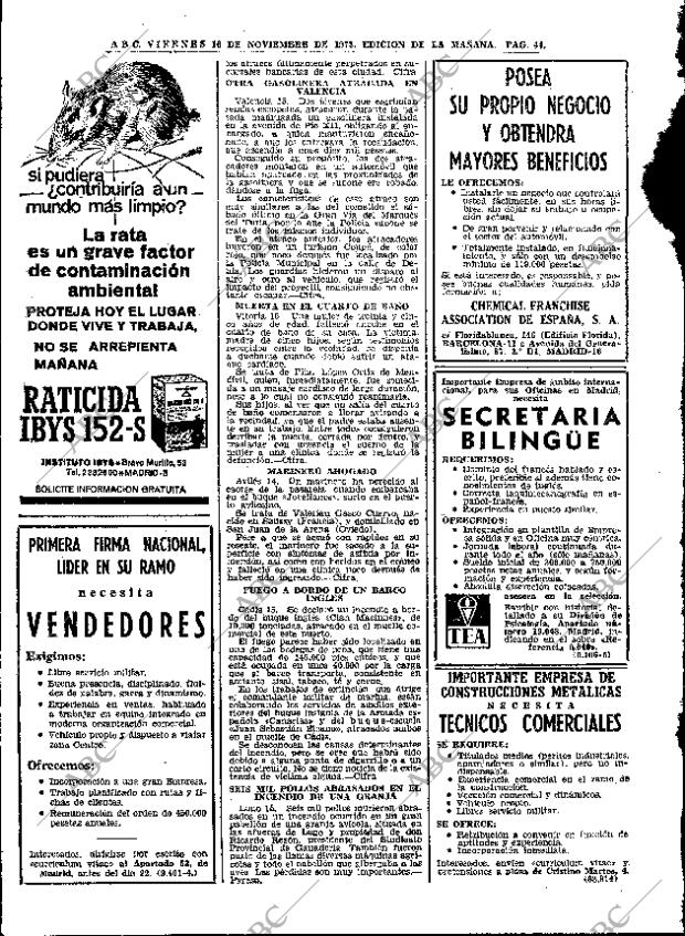 ABC MADRID 16-11-1973 página 44