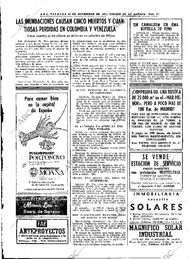 ABC MADRID 16-11-1973 página 47