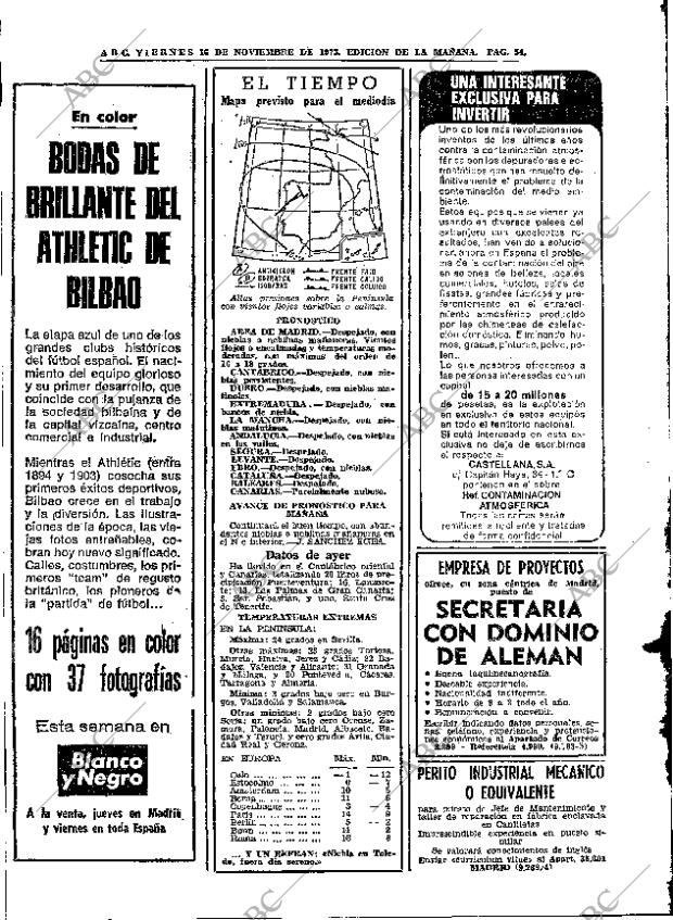 ABC MADRID 16-11-1973 página 54
