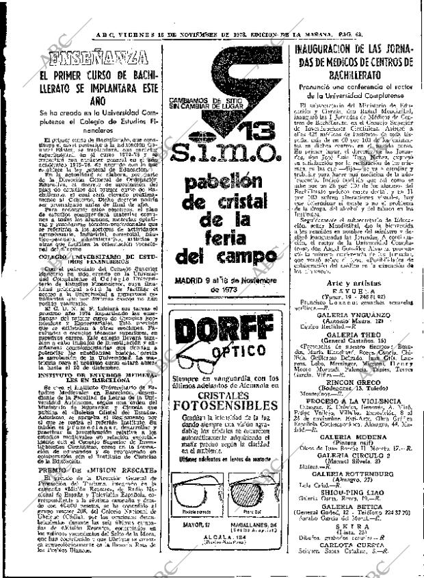 ABC MADRID 16-11-1973 página 65