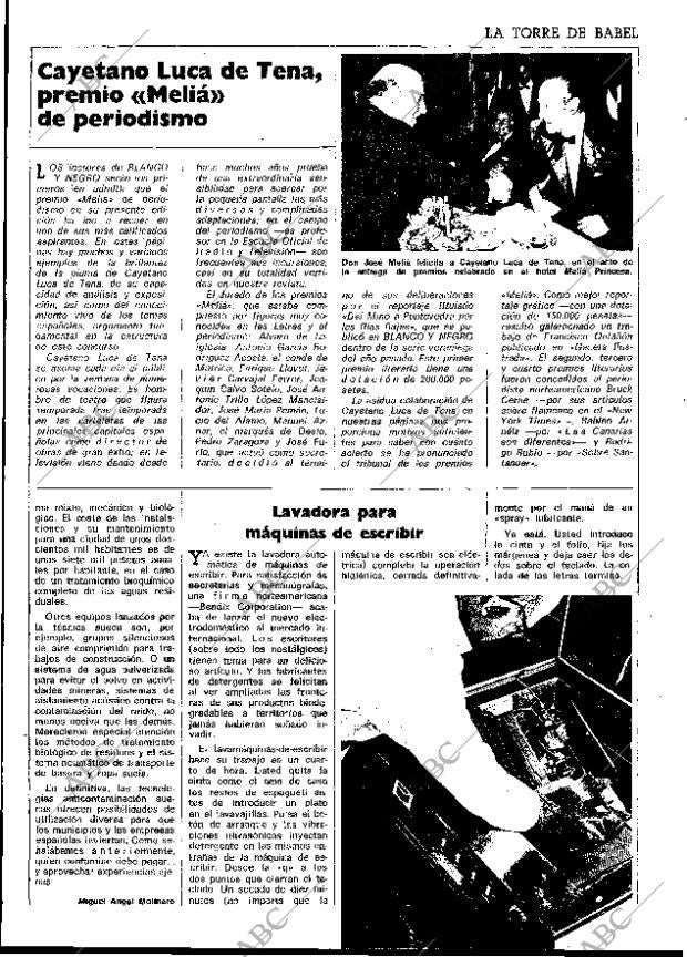 BLANCO Y NEGRO MADRID 17-11-1973 página 75