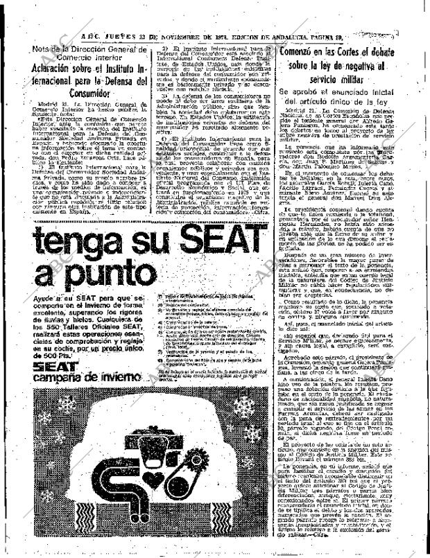 ABC SEVILLA 22-11-1973 página 39