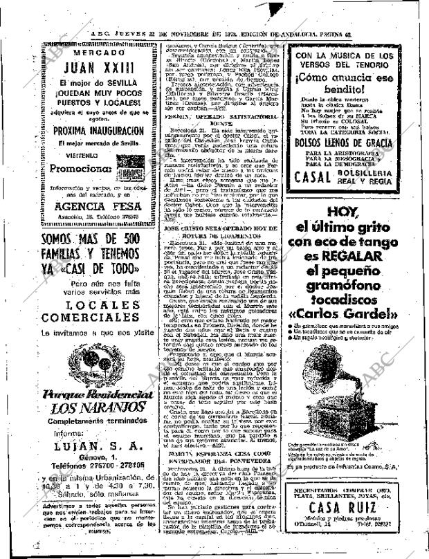 ABC SEVILLA 22-11-1973 página 62