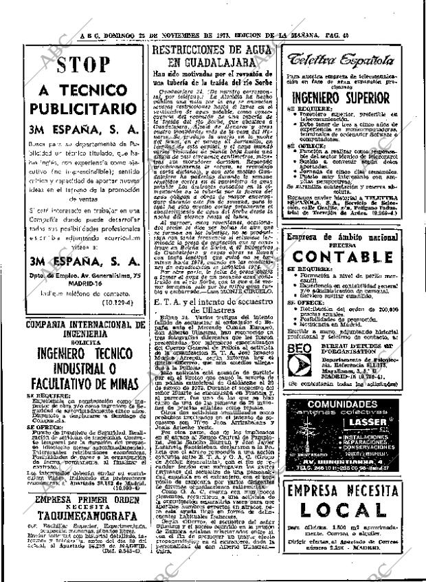 ABC MADRID 25-11-1973 página 40