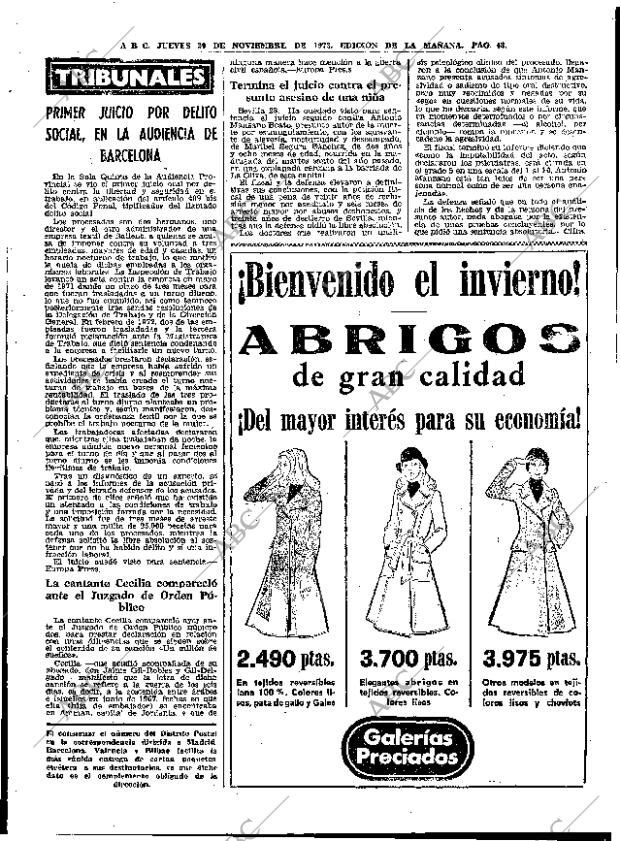 ABC MADRID 29-11-1973 página 43