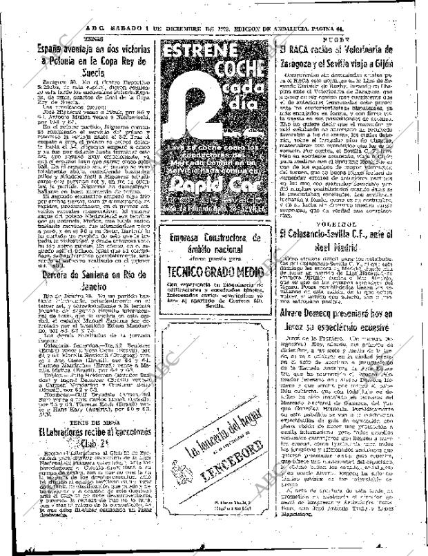ABC SEVILLA 01-12-1973 página 64