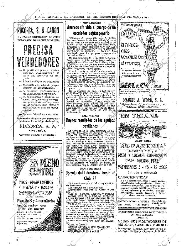 ABC SEVILLA 04-12-1973 página 70