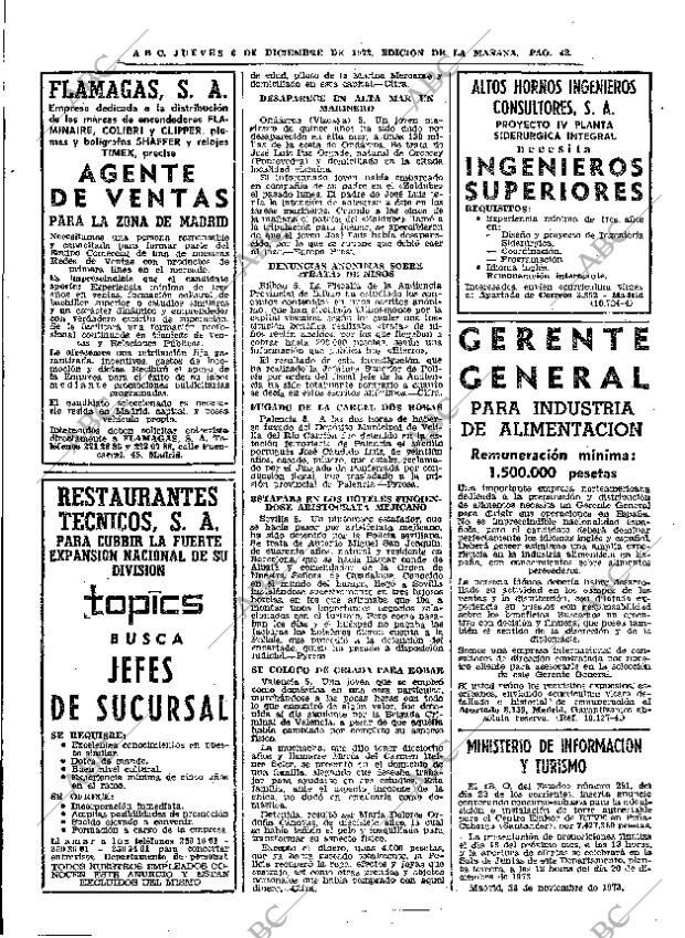 ABC MADRID 06-12-1973 página 42