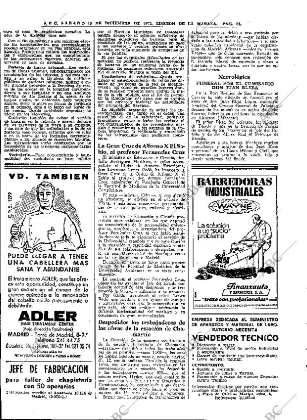 ABC MADRID 15-12-1973 página 54