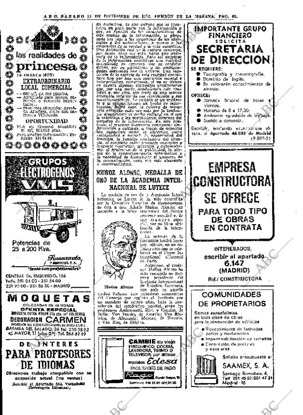 ABC MADRID 15-12-1973 página 60