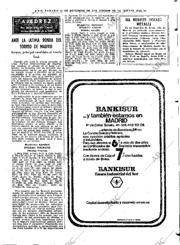 ABC MADRID 15-12-1973 página 85