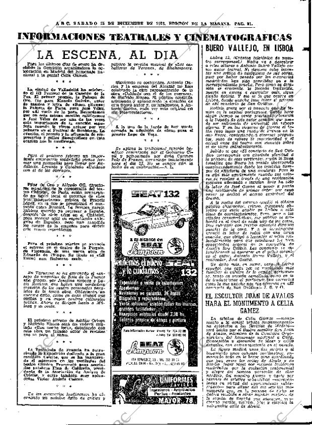 ABC MADRID 15-12-1973 página 91