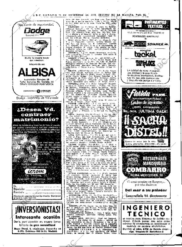 ABC MADRID 15-12-1973 página 95