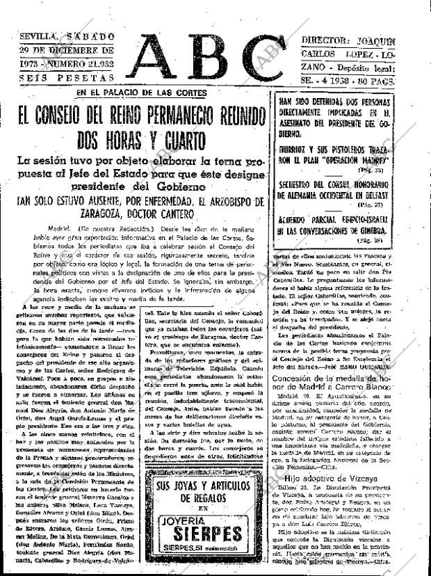 ABC SEVILLA 29-12-1973 página 31