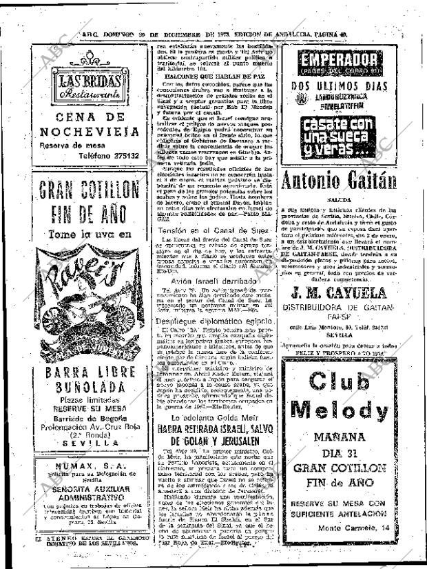 ABC SEVILLA 30-12-1973 página 40