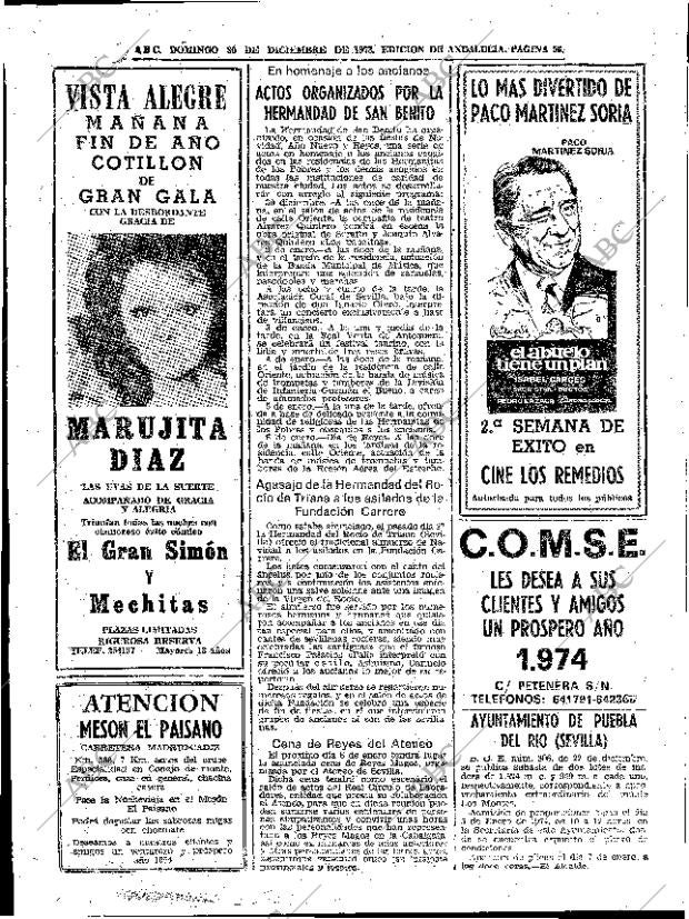 ABC SEVILLA 30-12-1973 página 58
