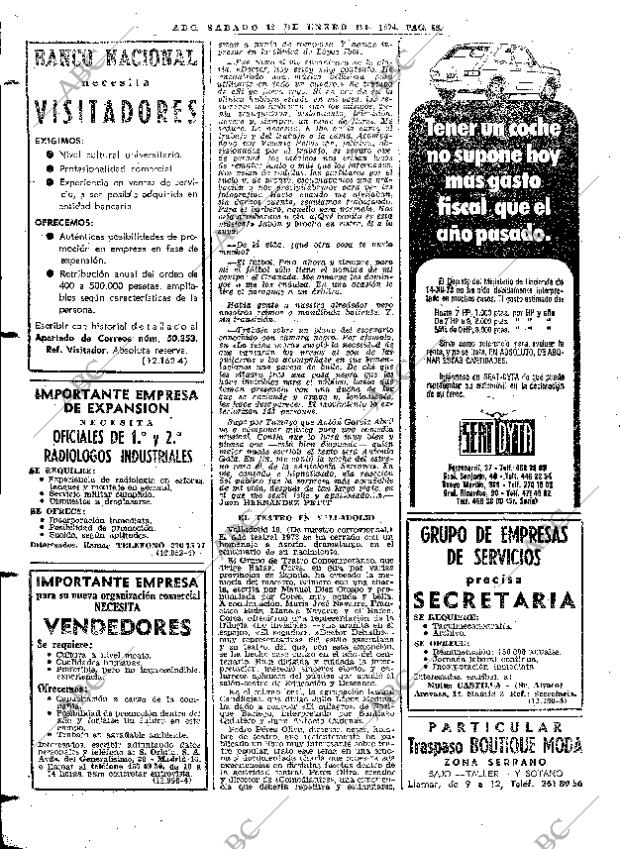 ABC MADRID 12-01-1974 página 88