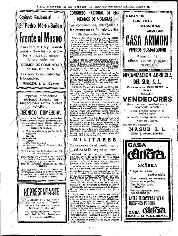 ABC SEVILLA 15-01-1974 página 22