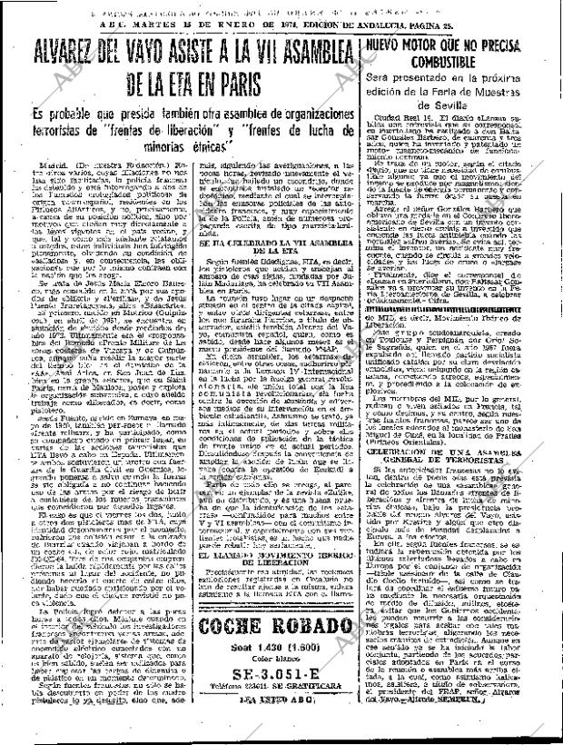 ABC SEVILLA 15-01-1974 página 25