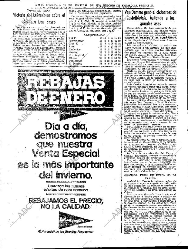 ABC SEVILLA 15-01-1974 página 53