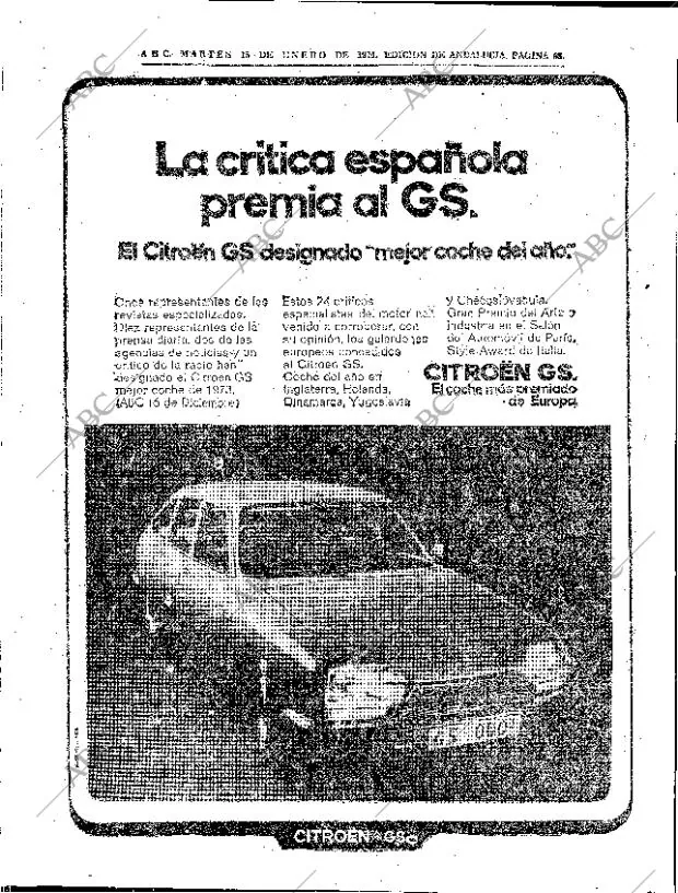 ABC SEVILLA 15-01-1974 página 68