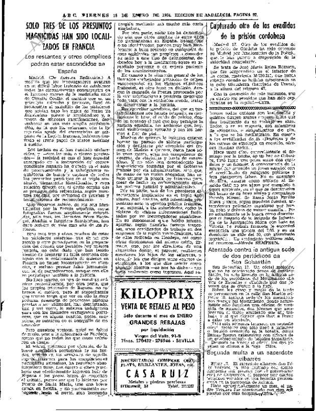 ABC SEVILLA 18-01-1974 página 27