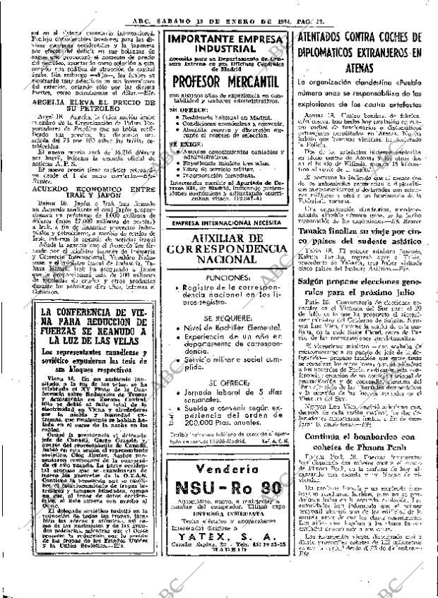 ABC MADRID 19-01-1974 página 18