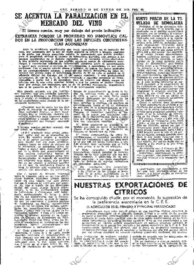 ABC MADRID 19-01-1974 página 45