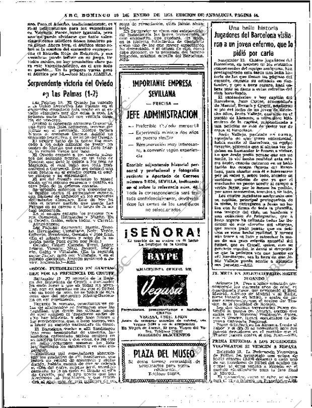 ABC SEVILLA 20-01-1974 página 44