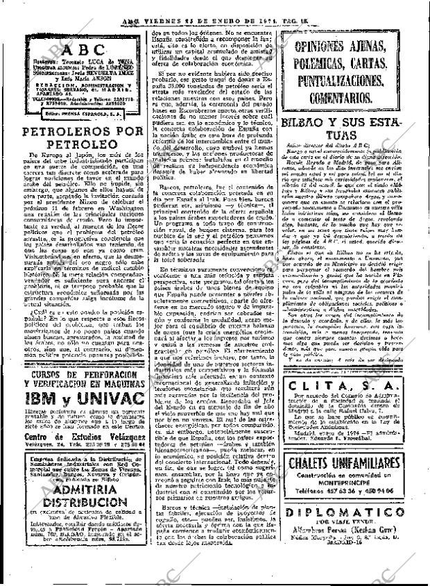 ABC MADRID 25-01-1974 página 18