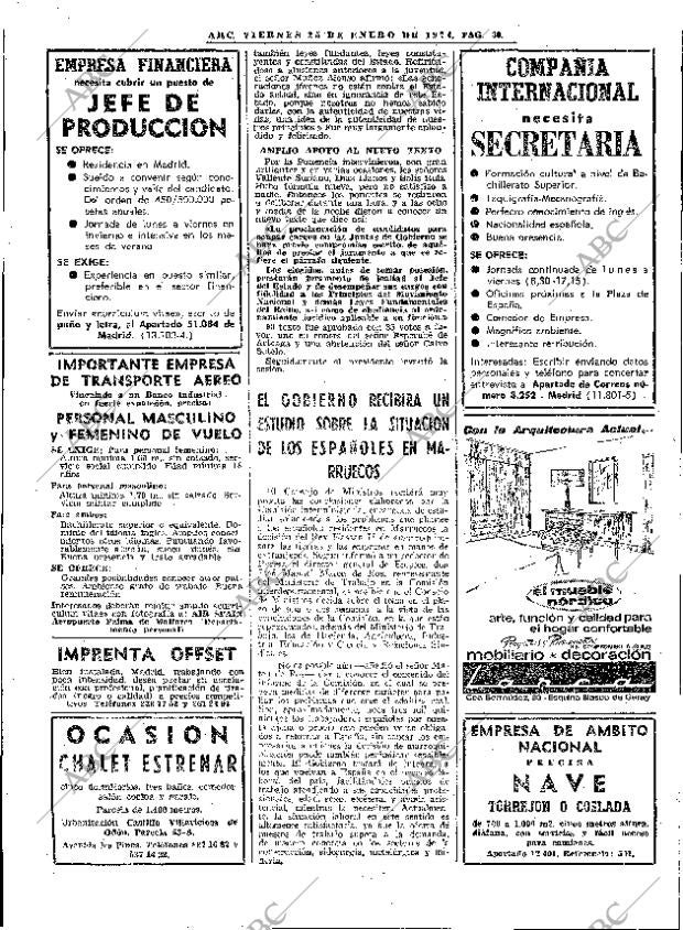 ABC MADRID 25-01-1974 página 30