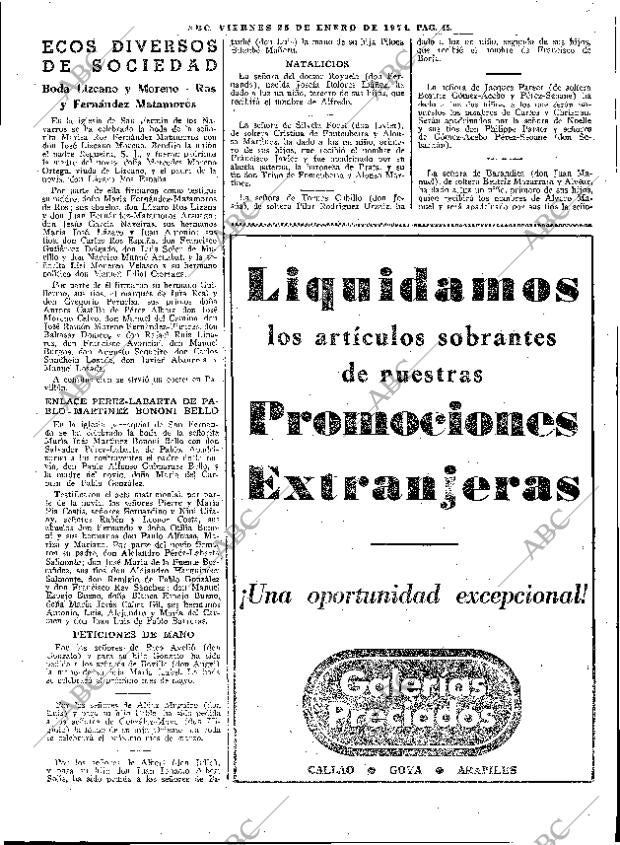 ABC MADRID 25-01-1974 página 45