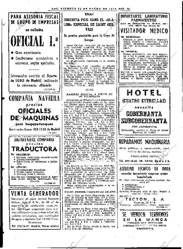 ABC MADRID 25-01-1974 página 70