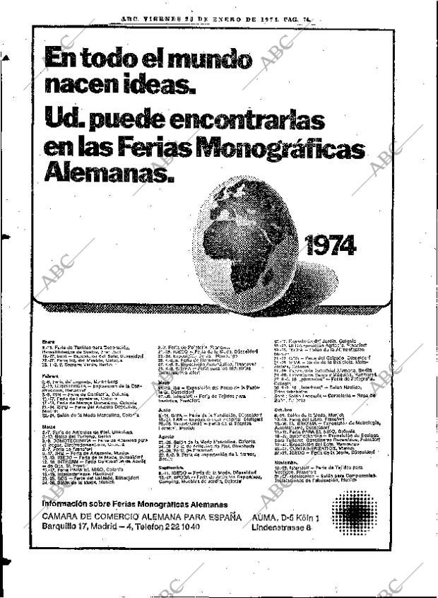 ABC MADRID 25-01-1974 página 74