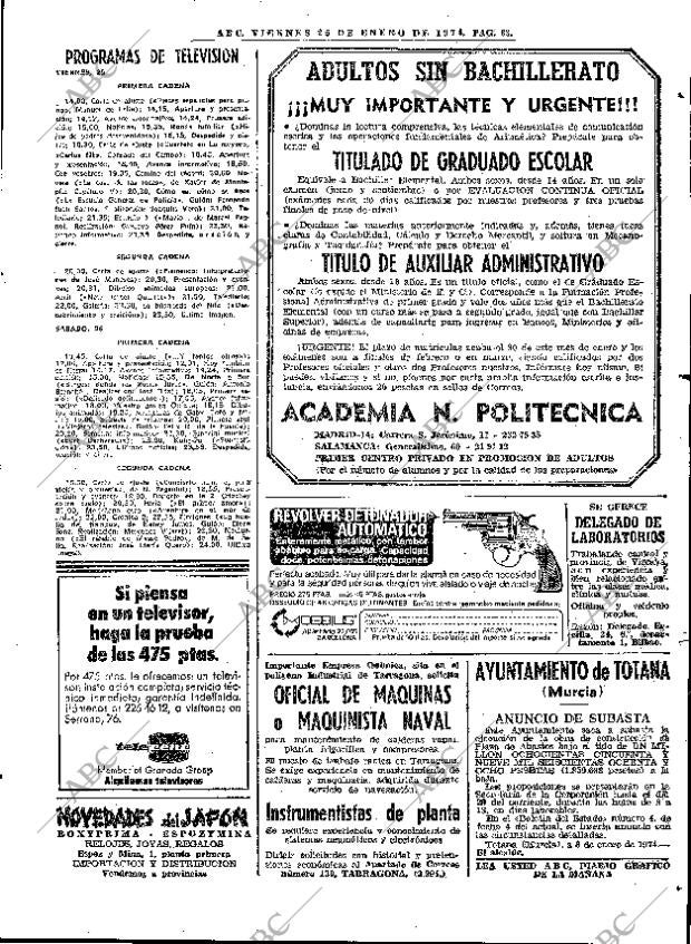 ABC MADRID 25-01-1974 página 83