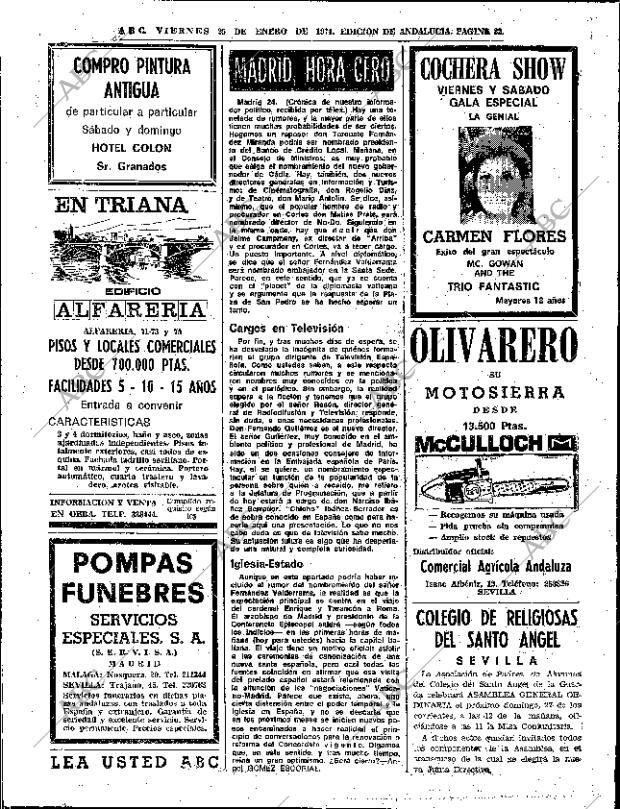 ABC SEVILLA 25-01-1974 página 22