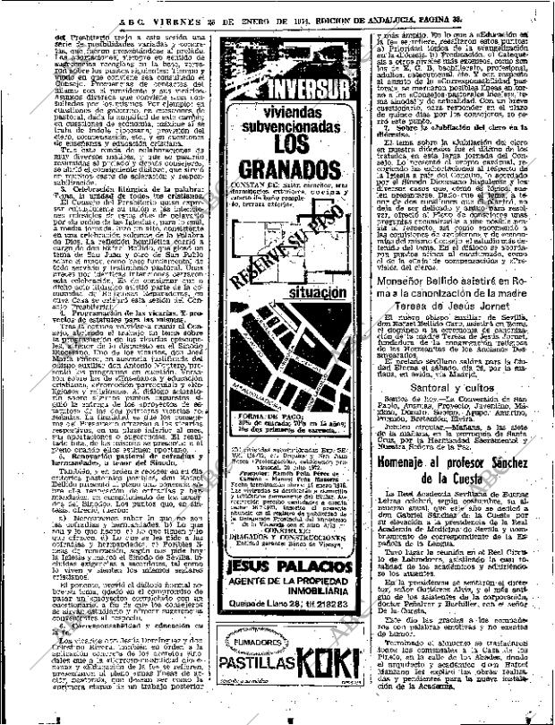 ABC SEVILLA 25-01-1974 página 38