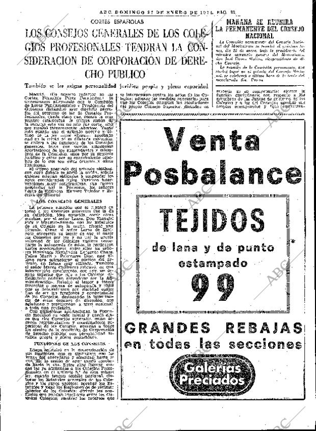 ABC MADRID 27-01-1974 página 23