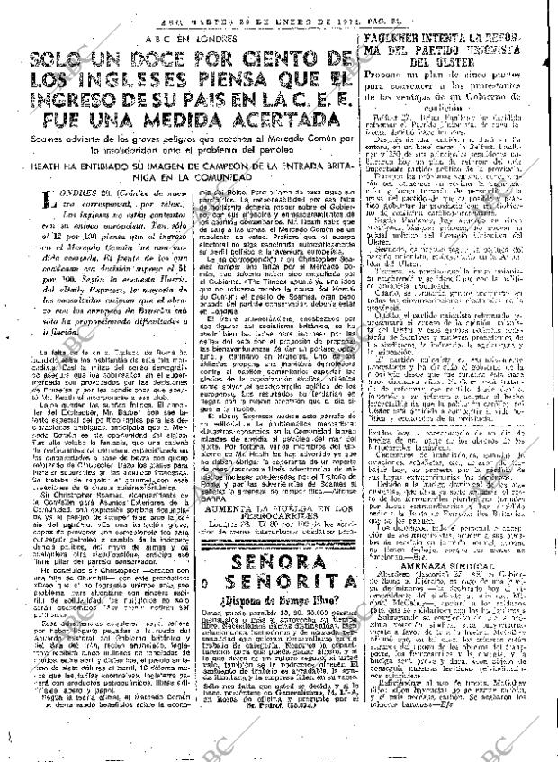 ABC MADRID 29-01-1974 página 15