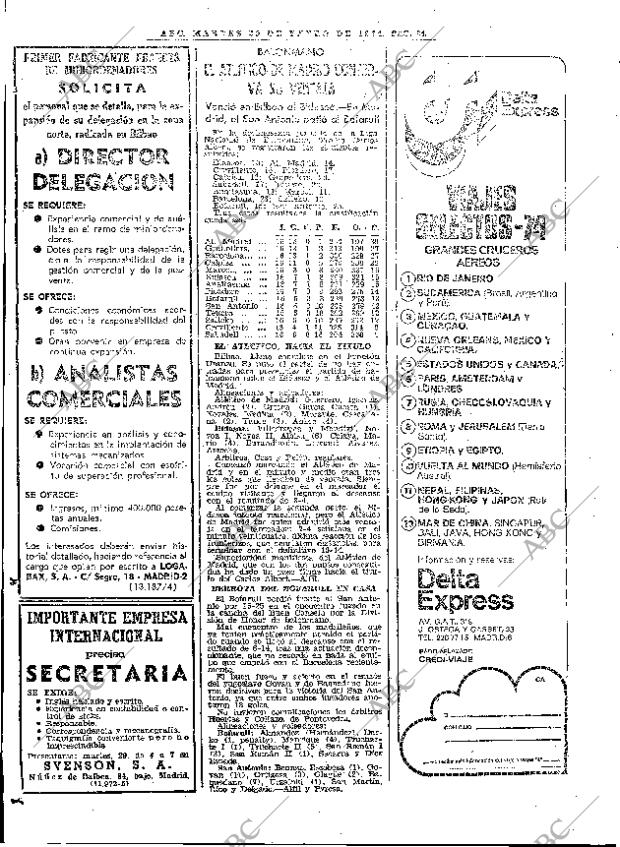 ABC MADRID 29-01-1974 página 58