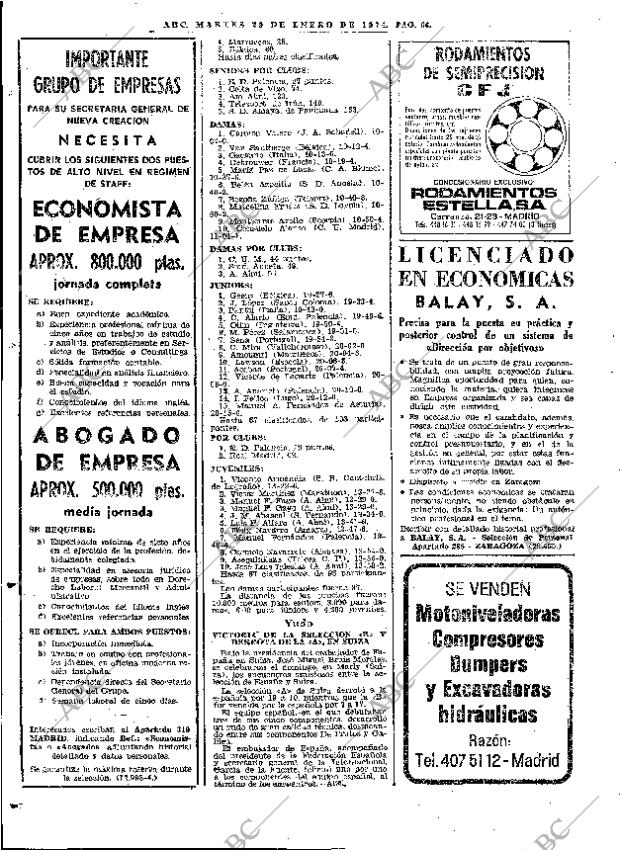 ABC MADRID 29-01-1974 página 60