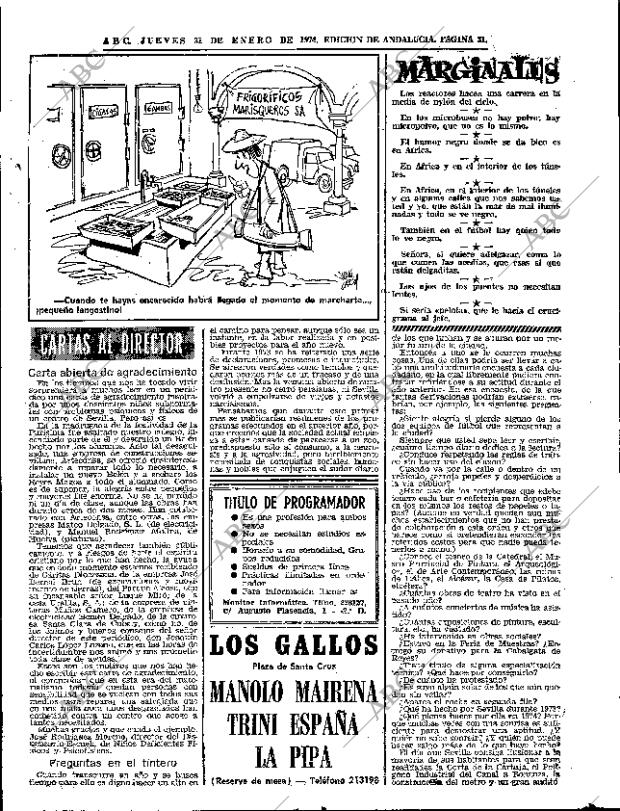 ABC SEVILLA 31-01-1974 página 31