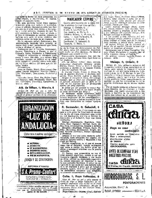 ABC SEVILLA 31-01-1974 página 44