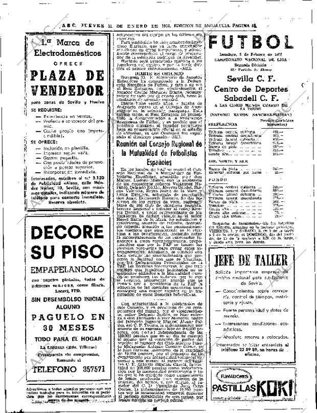 ABC SEVILLA 31-01-1974 página 46